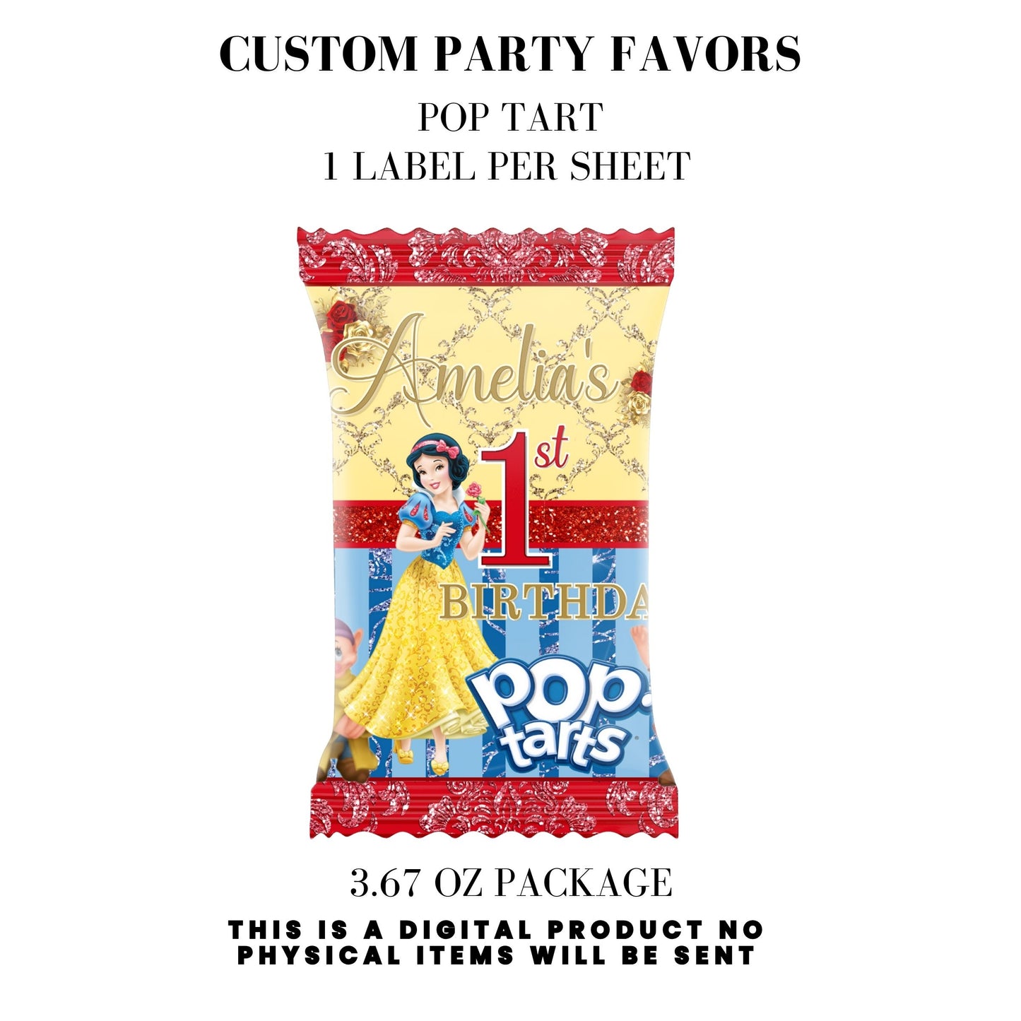 Snow White Party Favor Templates Bundle