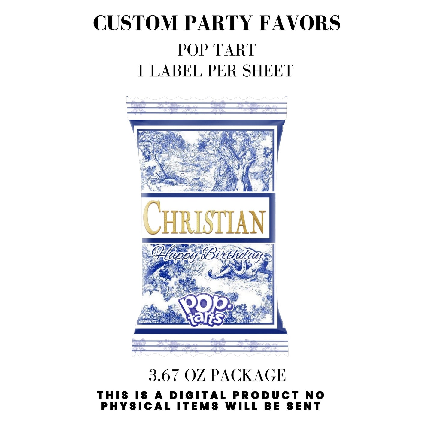 Classic Toile De Juoy Blue Party Printable Favor Designs DFY