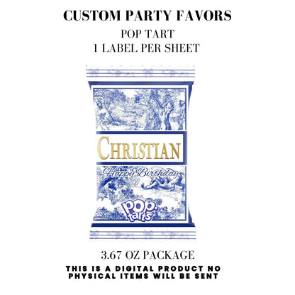 Classic Toile De Juoy Blue Party Printable Favor Designs DFY