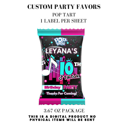 Tik Tok Social Media Party Printable Favor Designs DFY