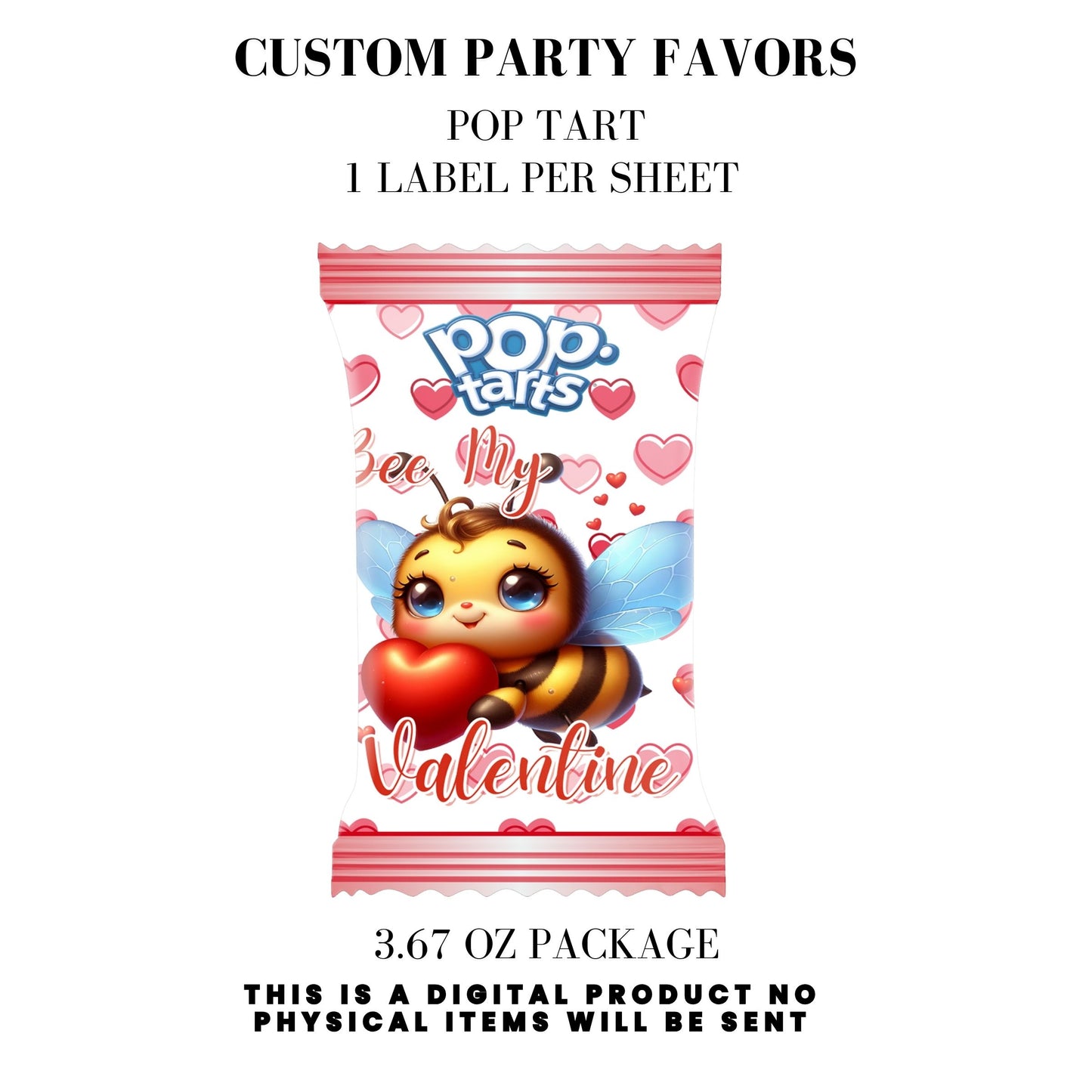 Bee My Valentine Party Favors Templates Bundle