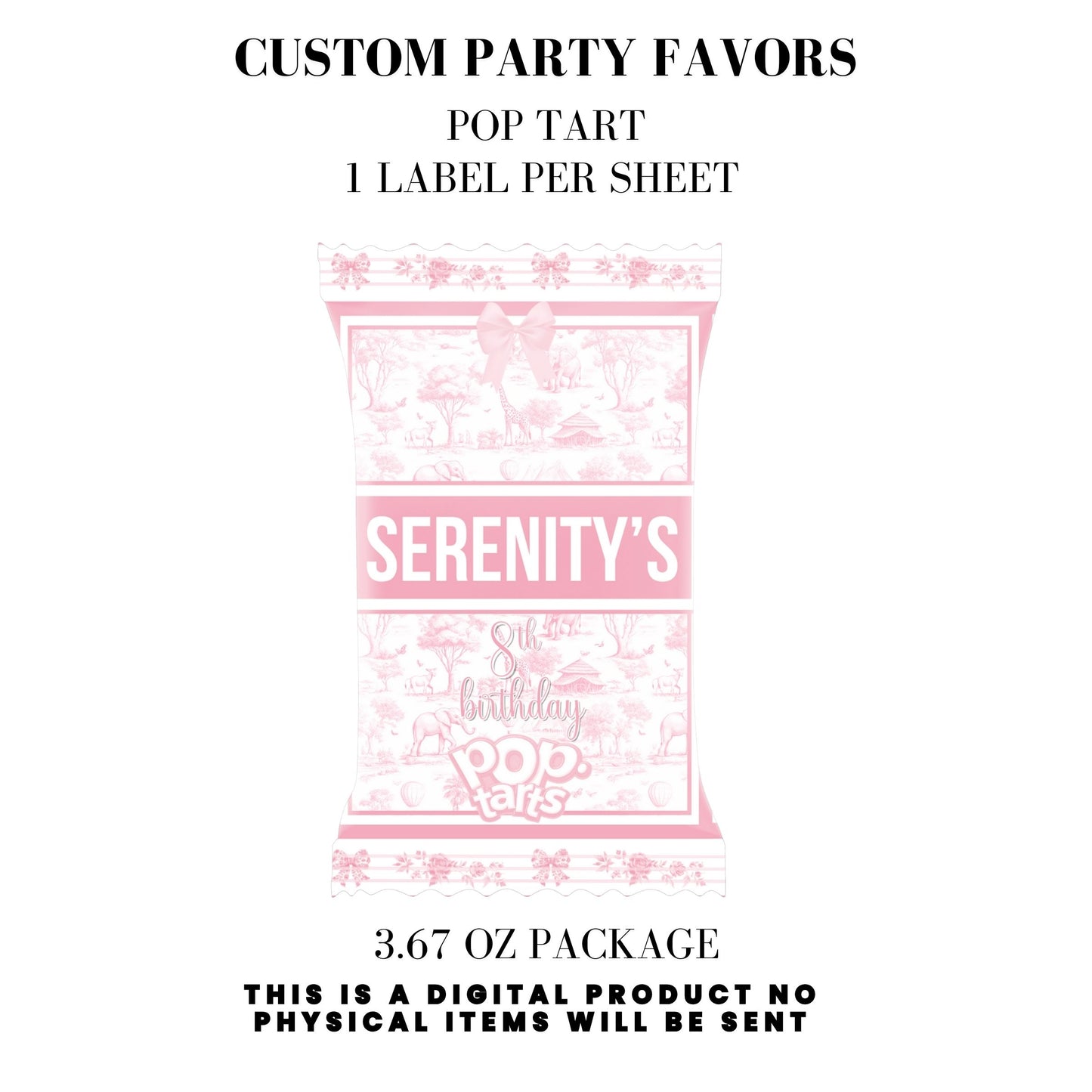 Toile du Jouy Safari Party Printable Favor Designs DFY