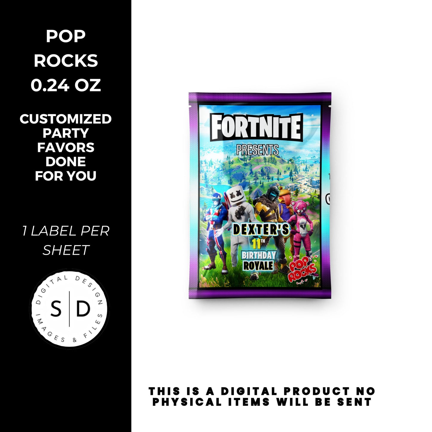 Fortnite Battle Royale Birthday Party Favors DFY