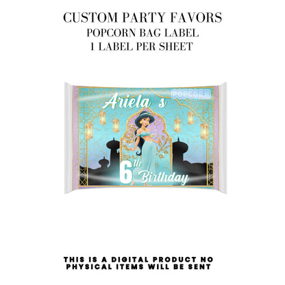 Princess Jasmine Birthday Party Favors DFY