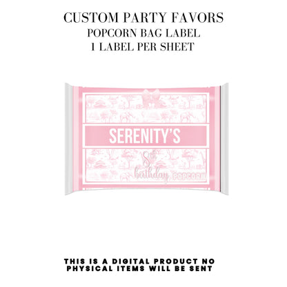 Toile du Jouy Safari Party Printable Favor Designs DFY