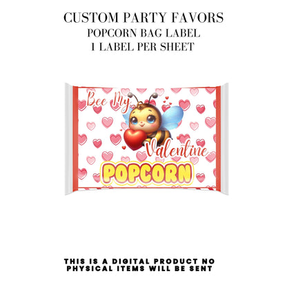 Bee My Valentine Party Favors Templates Bundle