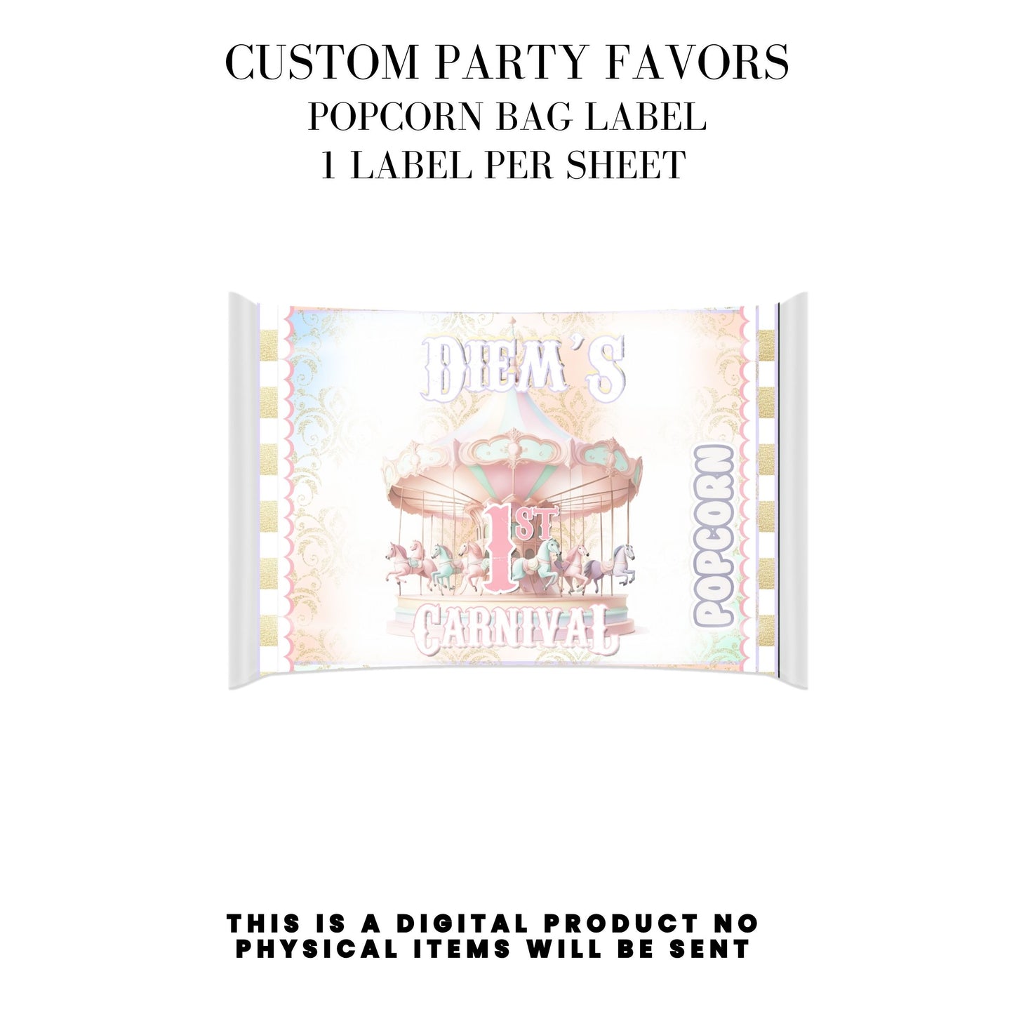 Pastel Carnival Birthday Party DFY Favor Bundle