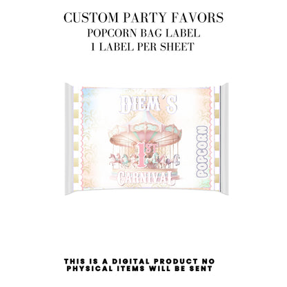 Pastel Carnival Birthday Party DFY Favor Bundle