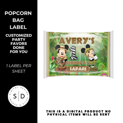 Mouse Safari Birthday Party Favors DFY
