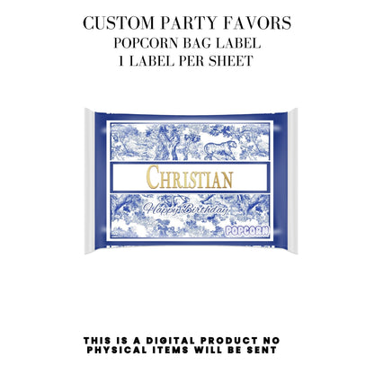 Classic Toile De Juoy Blue Party Printable Favor Designs DFY