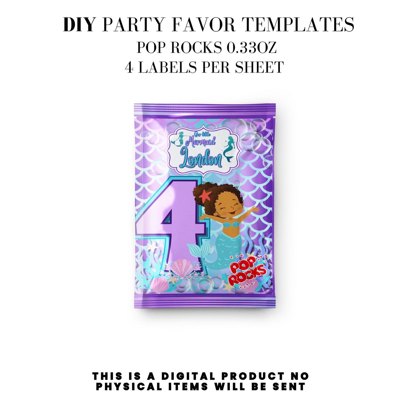 Our Little Mermaid Birthday Party Favors DFY