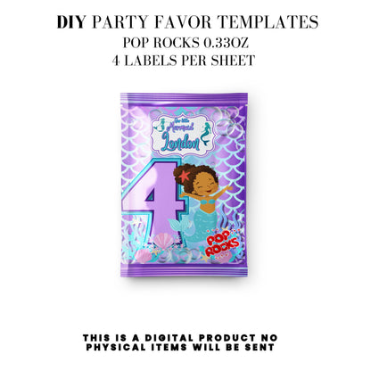 Our Little Mermaid Birthday Party Favors DFY