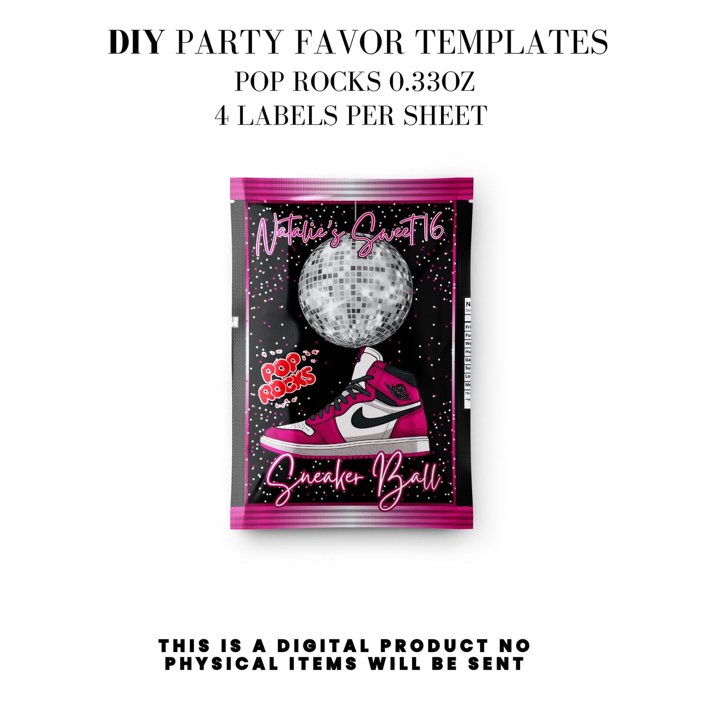 Sneaker Ball Birthday Party Favors DFY