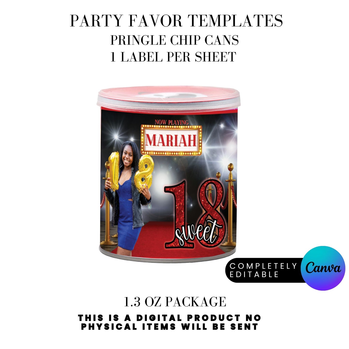 Hollywood Red Carpet Birthday Party Favors Templates Bundle
