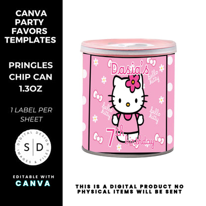 Kitty Birthday Party Favor Templates Bundle