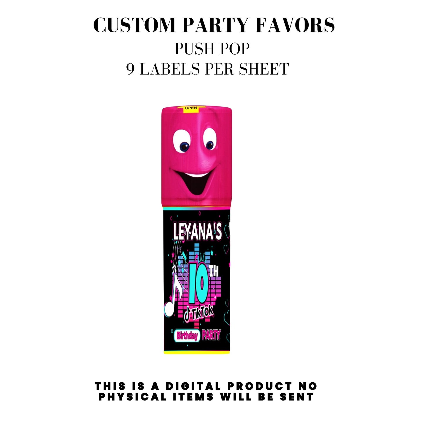 Tik Tok Social Media Party Printable Favor Designs DFY