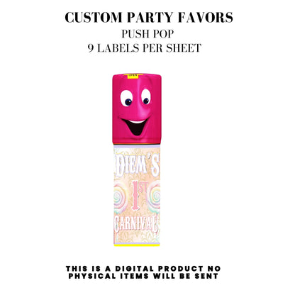 Pastel Carnival Birthday Party DFY Favor Bundle