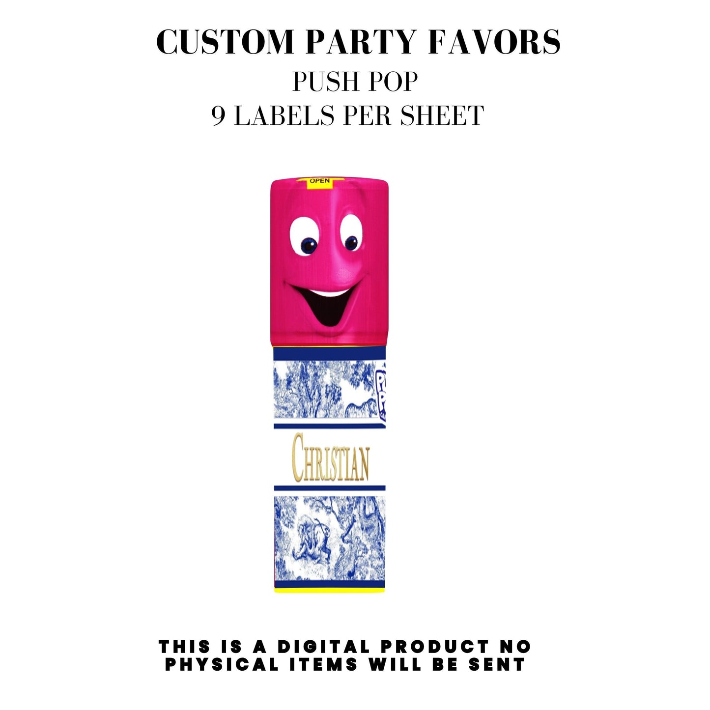 Classic Toile De Juoy Blue Party Printable Favor Designs DFY