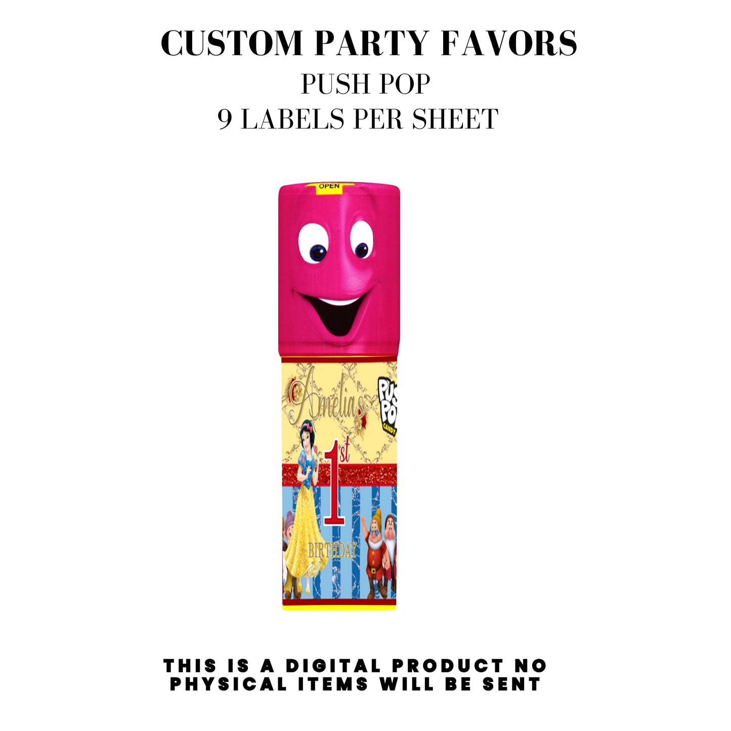 Snow White Party Favor Templates Bundle