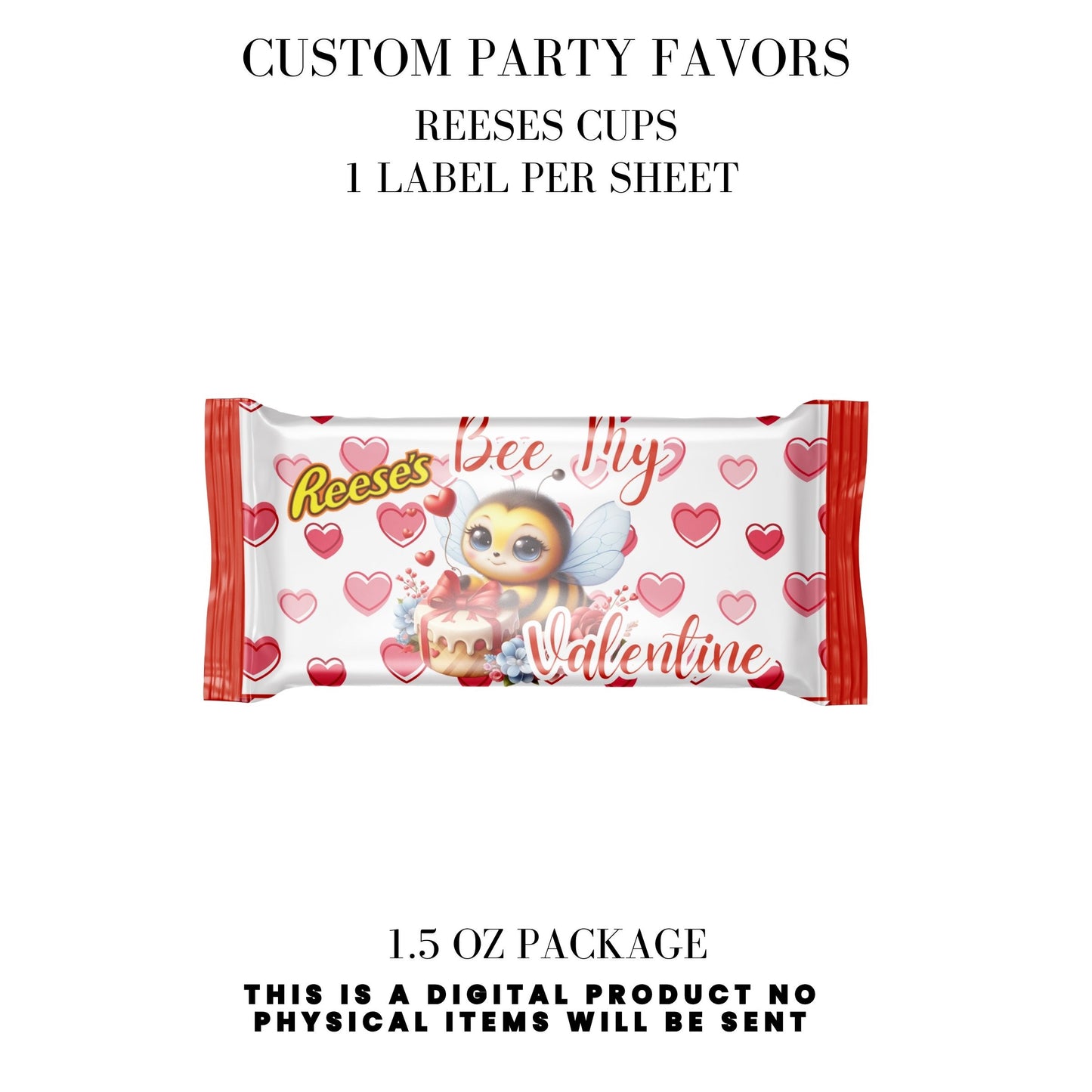Bee My Valentine Party Favors Templates Bundle