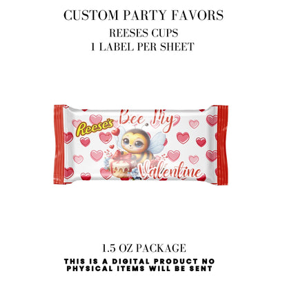 Bee My Valentine Party Favors Templates Bundle