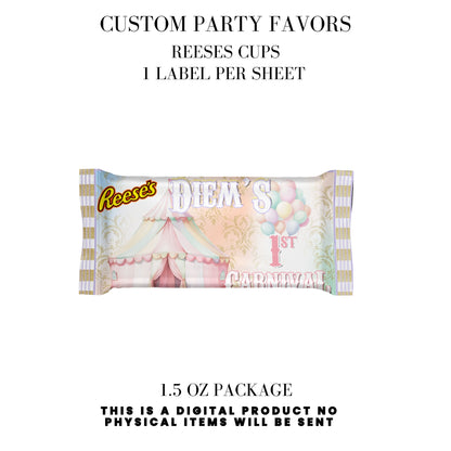 Pastel Carnival Birthday Party DFY Favor Bundle