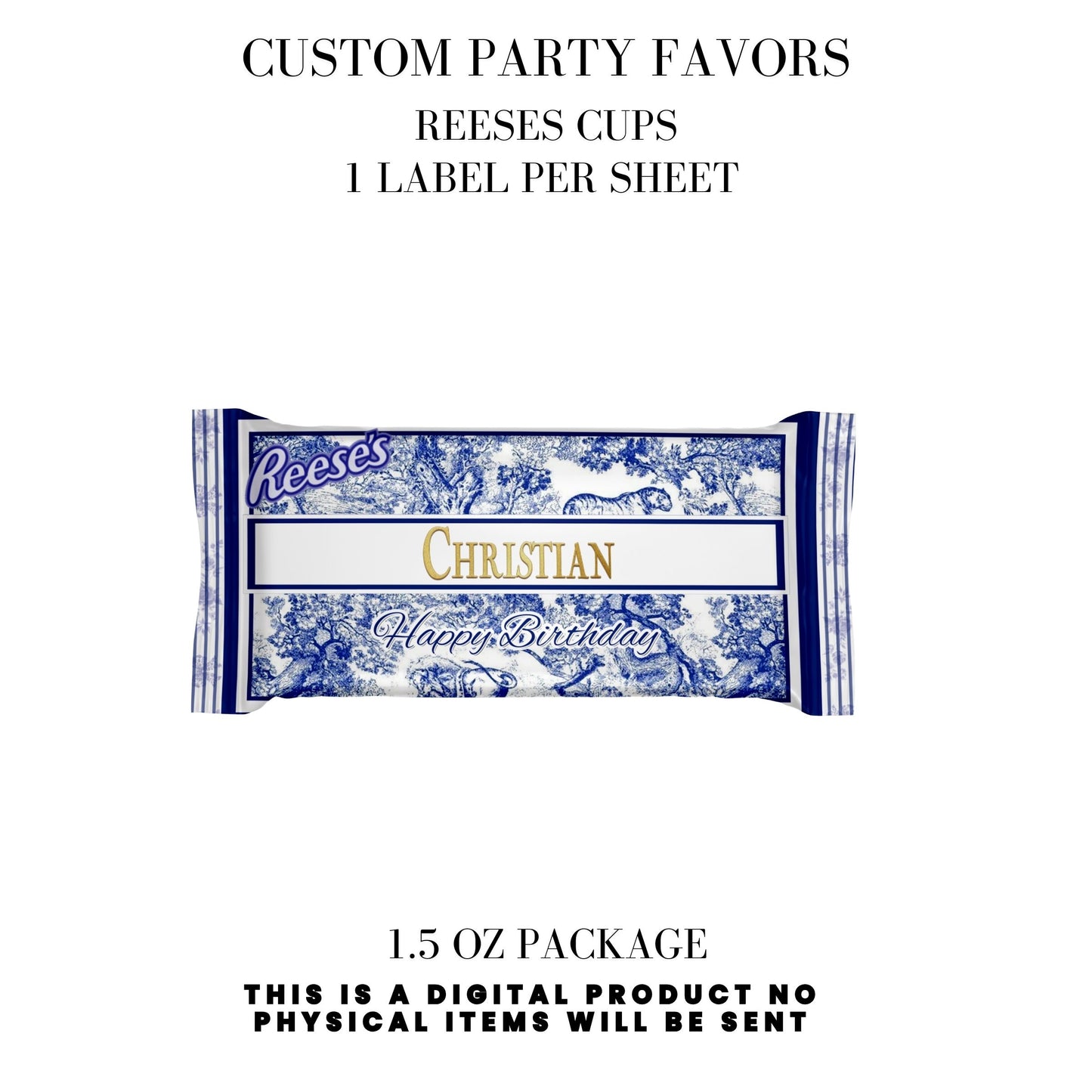 Classic Toile De Juoy Blue Party Printable Favor Designs DFY