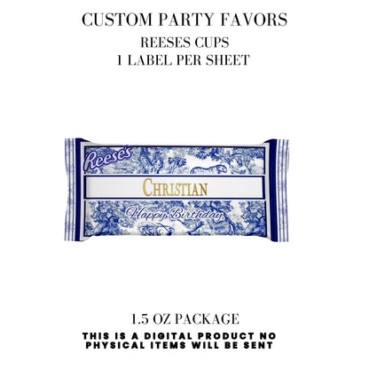 Classic Toile De Juoy Blue Party Printable Favor Designs DFY