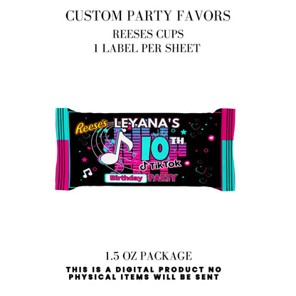 Tik Tok Social Media Party Printable Favor Designs DFY