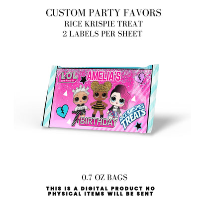 LOL Dolls Birthday Party Favors DFY