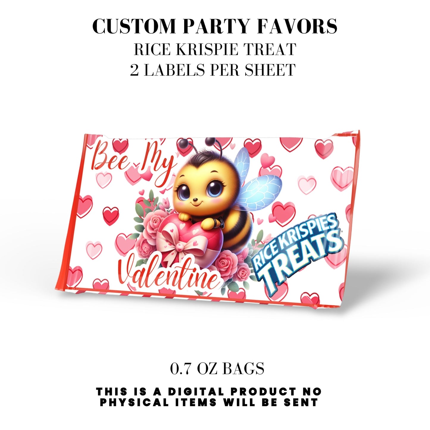 Bee My Valentine Party Favors Templates Bundle