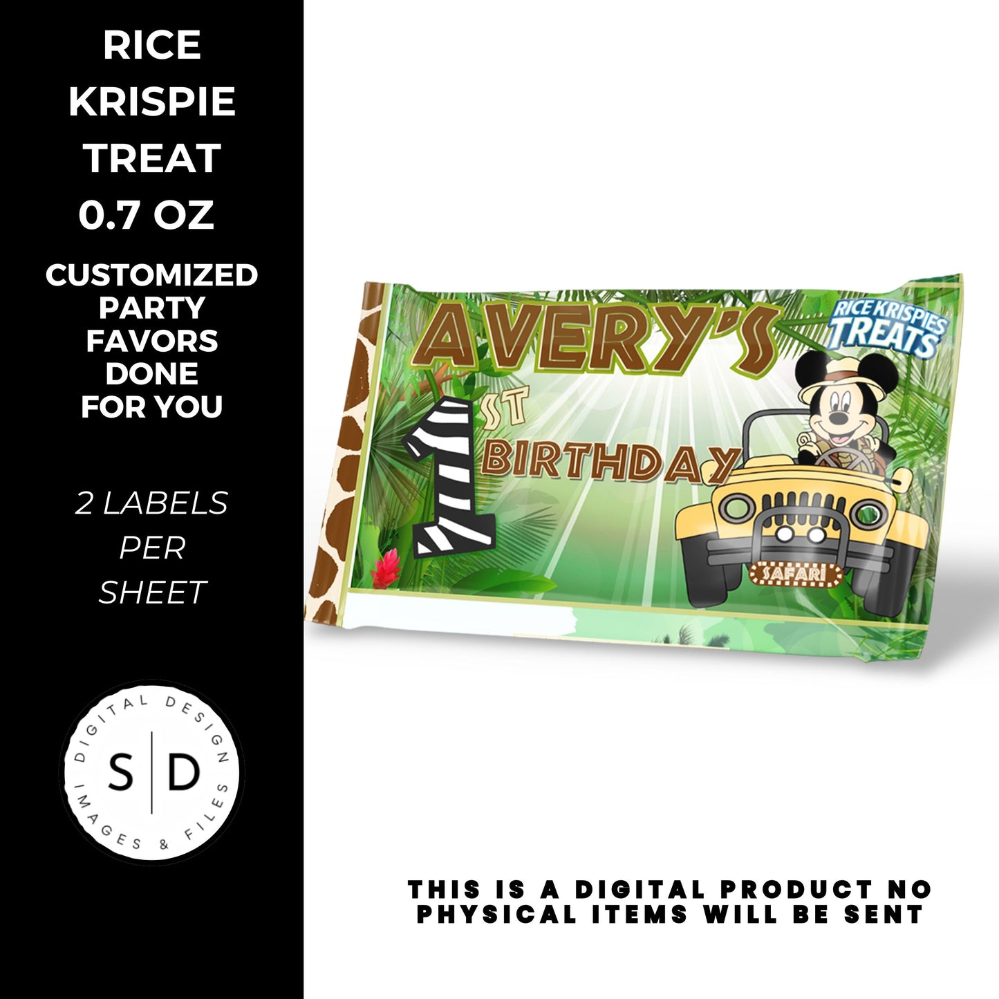 Mouse Safari Birthday Party Favors DFY