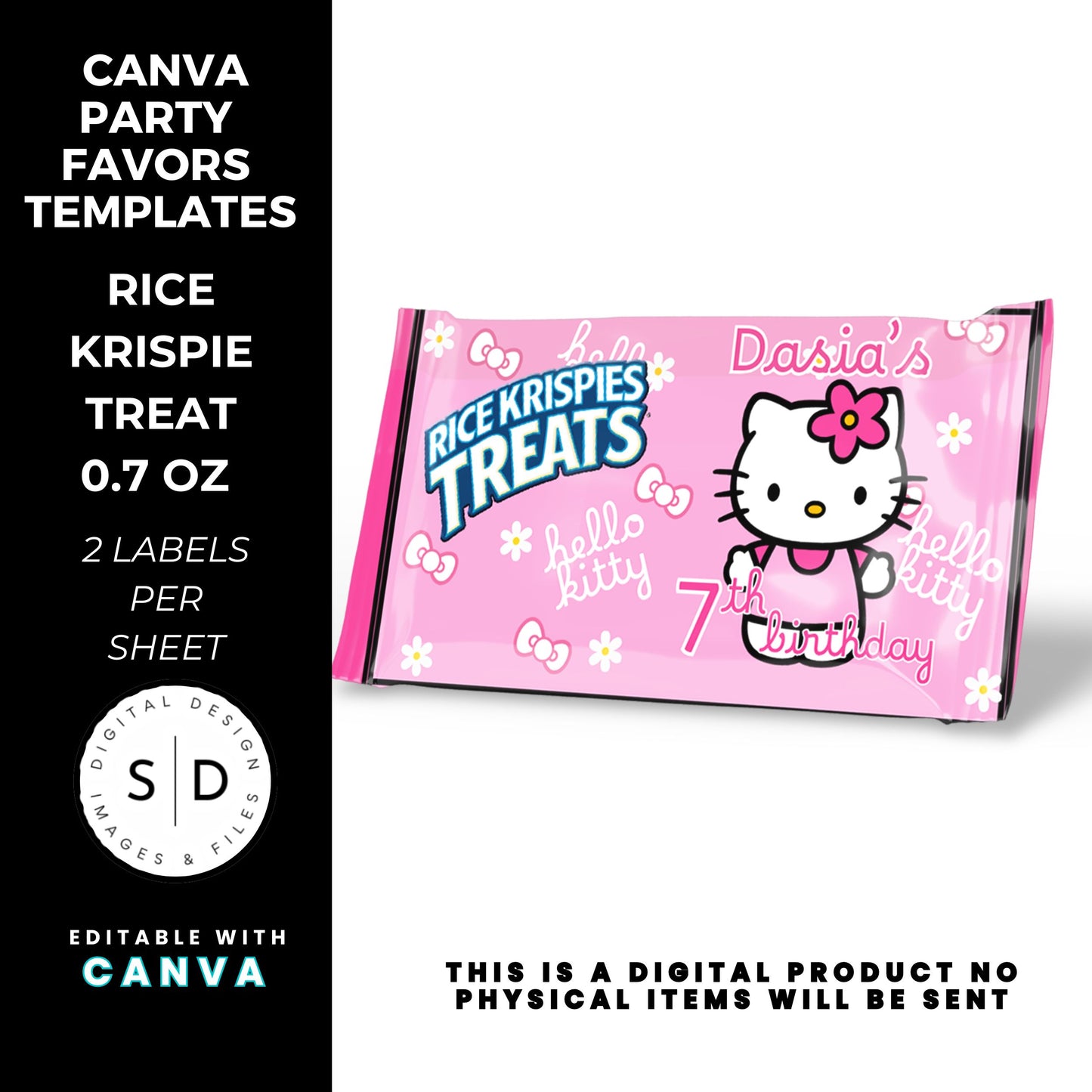 Kitty Birthday Party Favor Templates Bundle