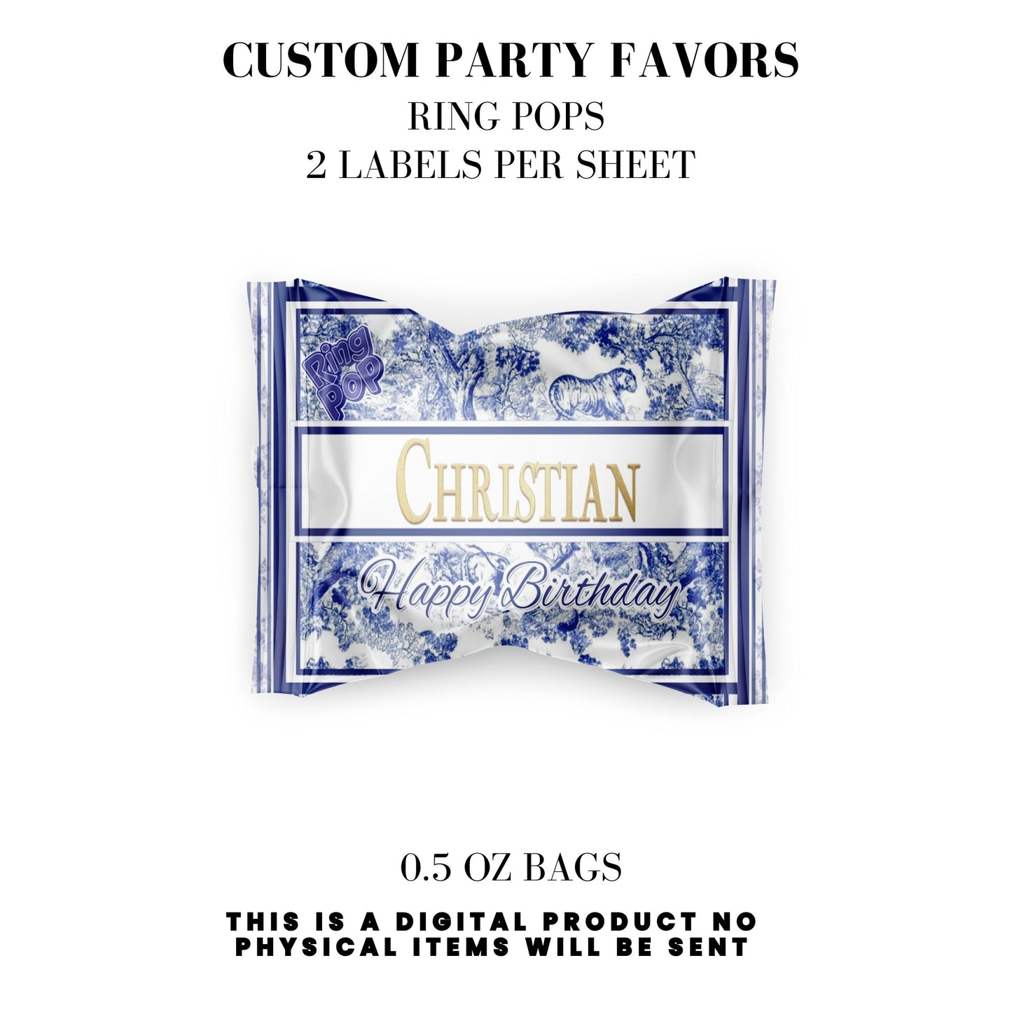 Classic Toile De Juoy Blue Party Printable Favor Designs DFY