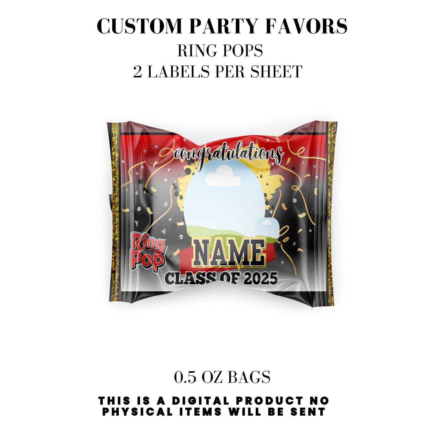 Class of 2025 Graduation Party Favor Canva Template Bundle 🎓✨