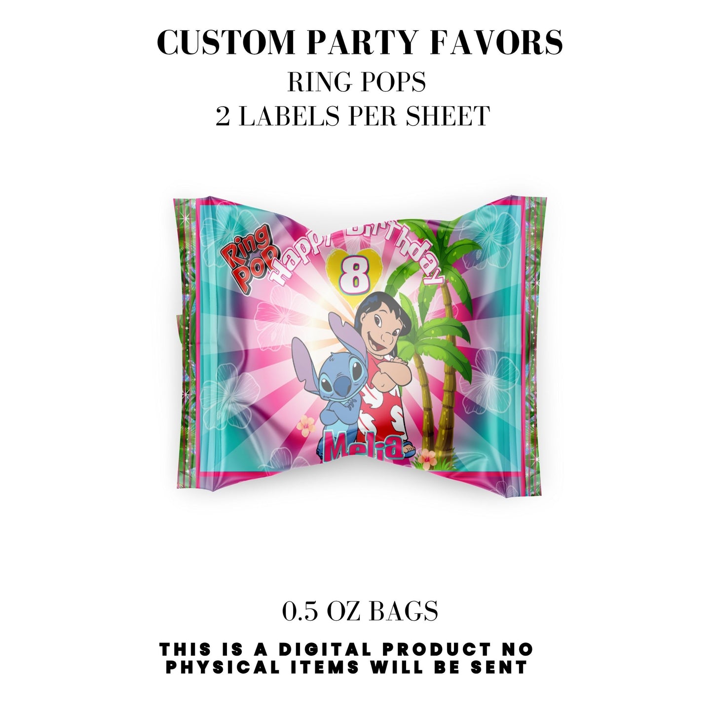 Lilo & Stitch Birthday Party DFY Favor Bundle