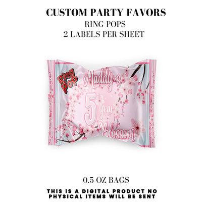 Cherry Blossom Party Printable Favor Designs DFY