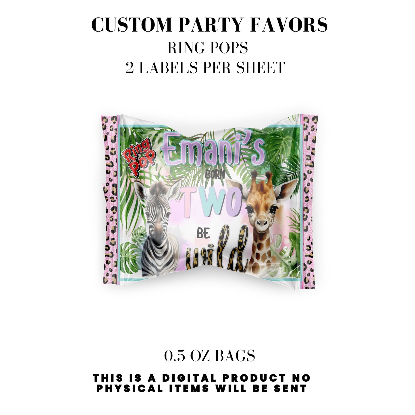 Born Two Be Wild Jungle Safari Birthday Party Favors DFY
