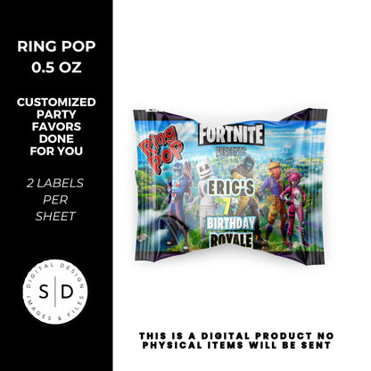 Fortnite Battle Royale Birthday Party Favors DFY