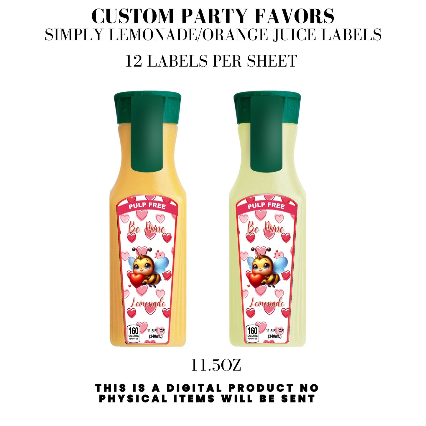 Bee My Valentine Party Favors Templates Bundle