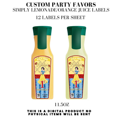 Snow White Party Favor Templates Bundle
