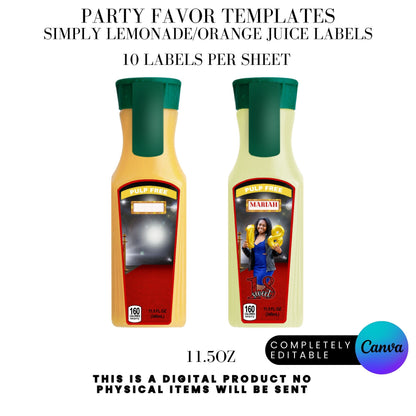 Hollywood Red Carpet Birthday Party Favors Templates Bundle