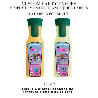 LOL Dolls Birthday Party Favors DFY