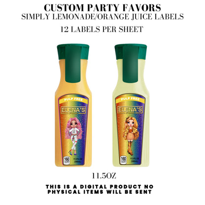 Rainbow High Birthday Party Favors DFY