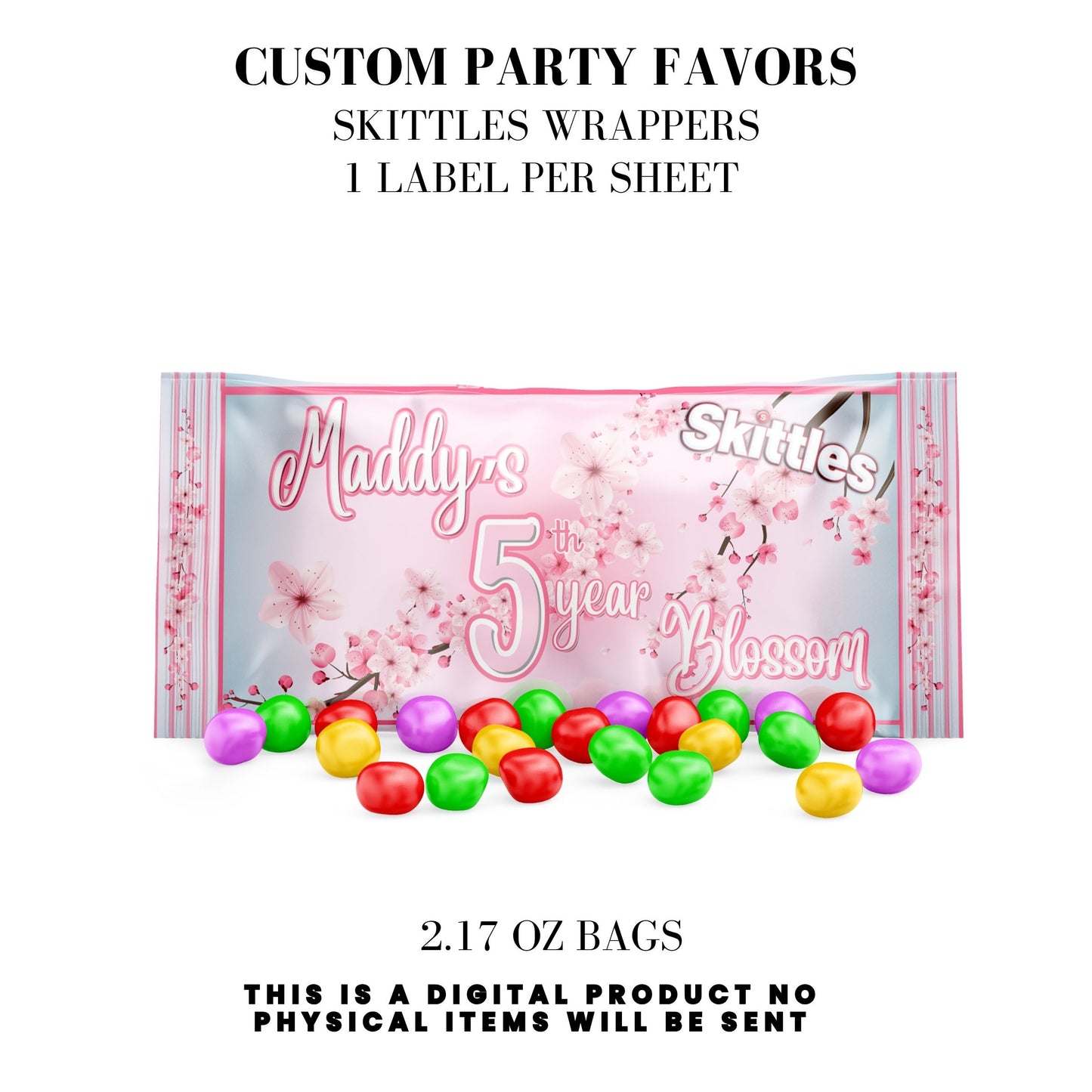 Cherry Blossom Party Printable Favor Designs DFY