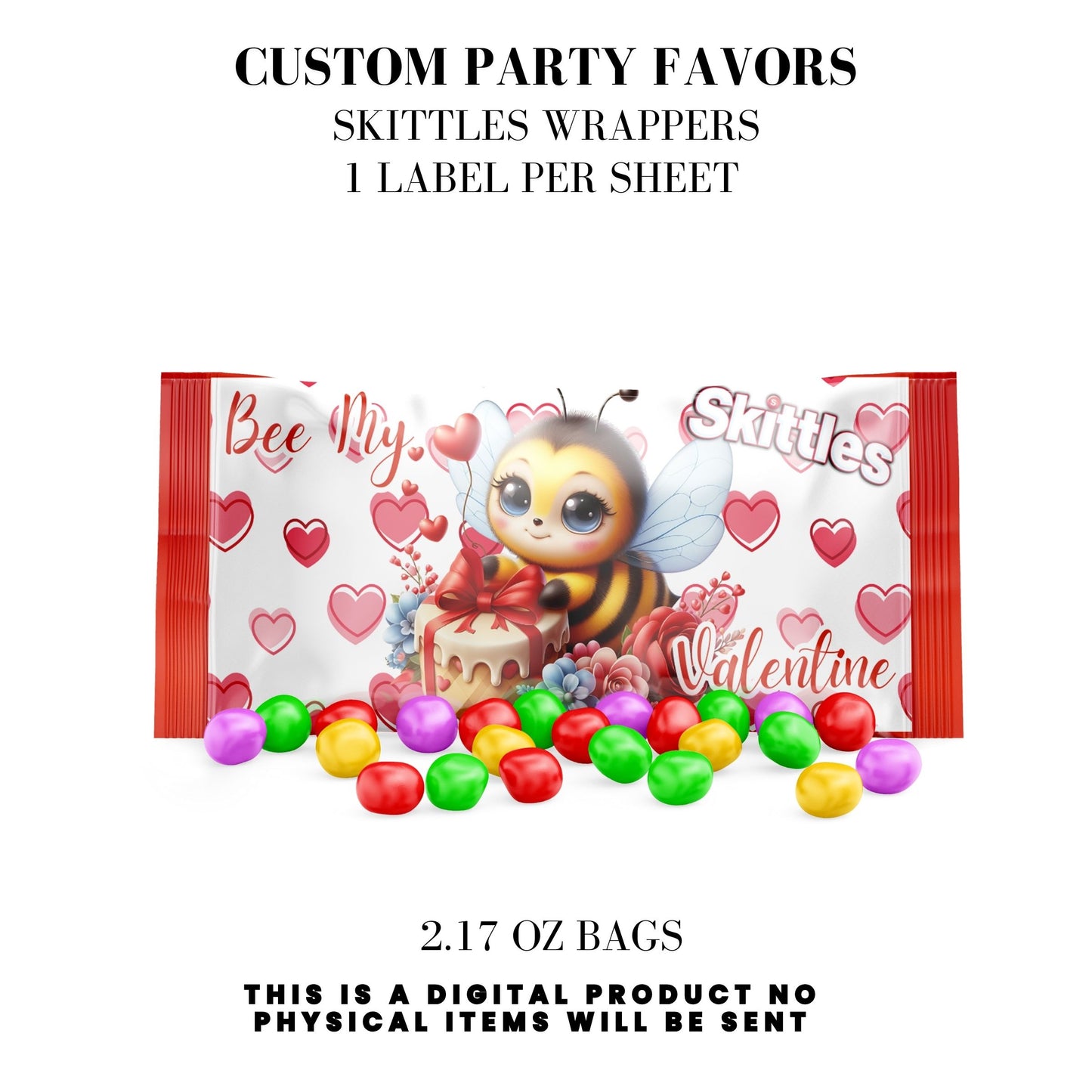 Bee My Valentine Party Favors Templates Bundle
