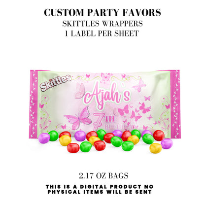 Butterfly Sparkle Pink Birthday Party Favors DFY