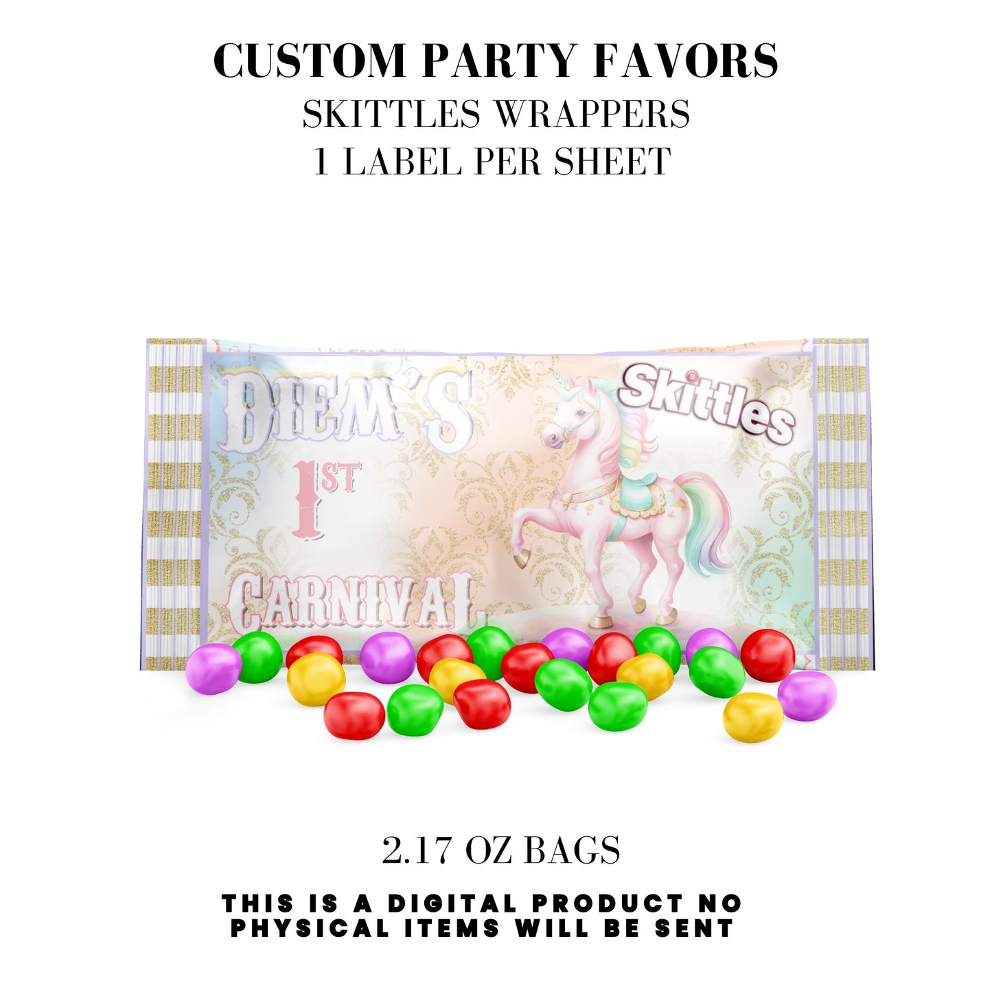 Pastel Carnival Birthday Party DFY Favor Bundle