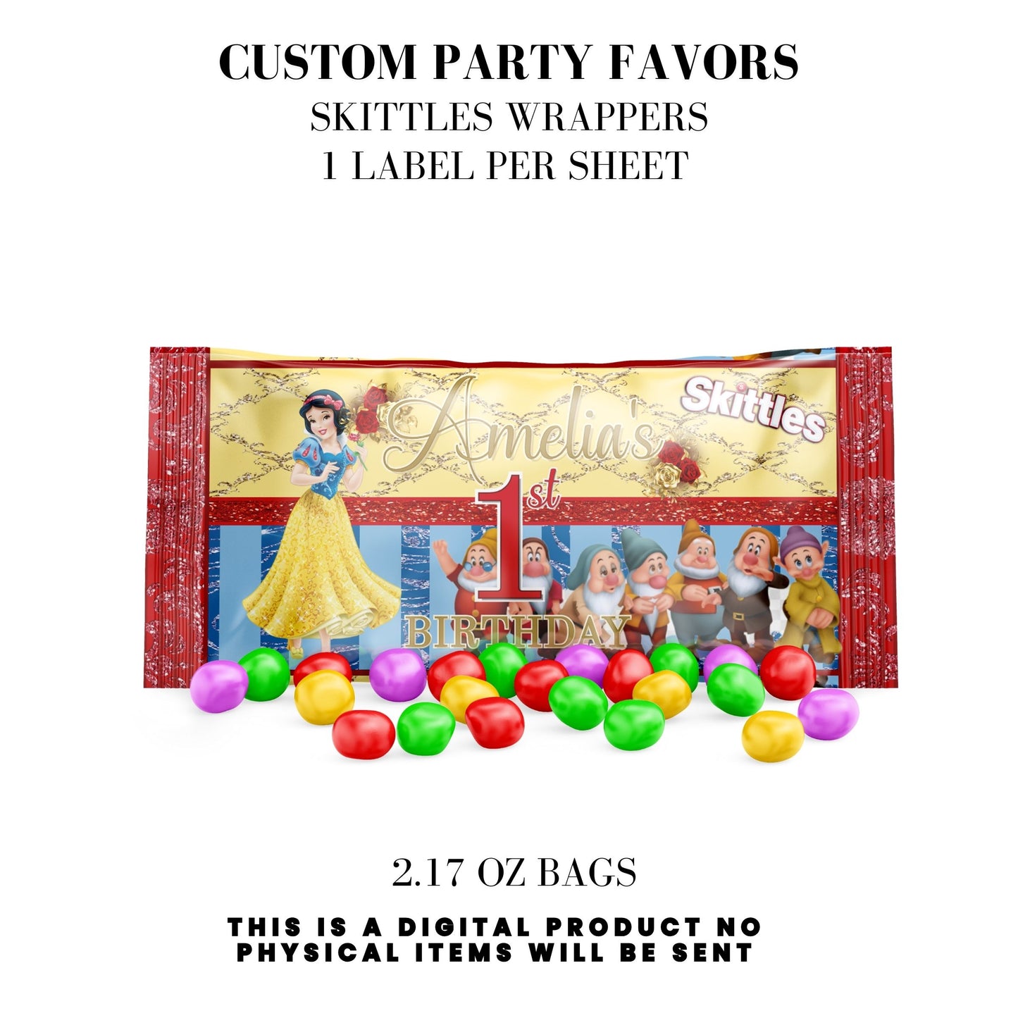 Snow White Party Favor Templates Bundle