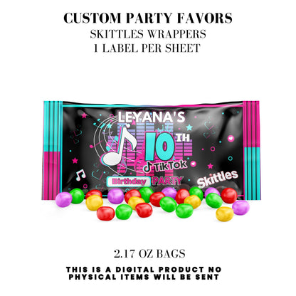 Tik Tok Social Media Party Printable Favor Designs DFY
